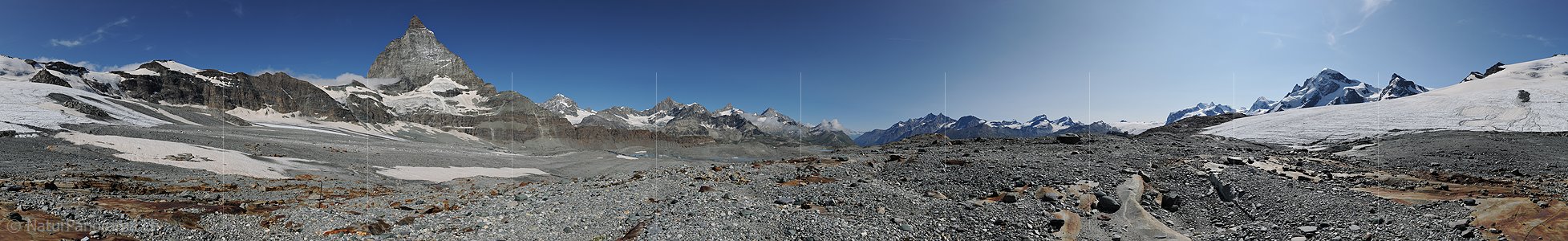 P013381: 360° Panoramafoto Matterhorn und karge Hochebene