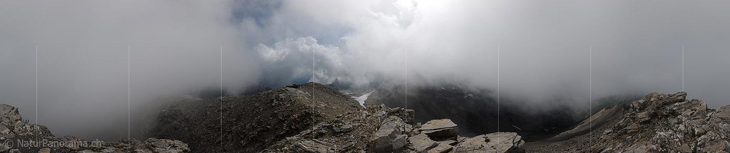 P013451: 360 ° Panorama clouds on the summit of the Schwalmere