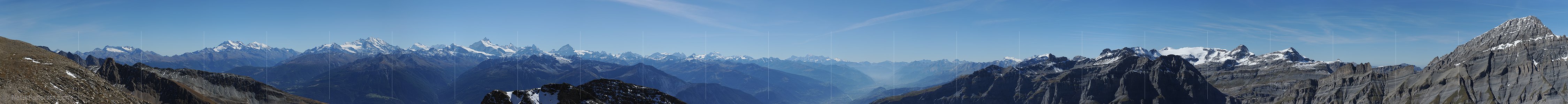 P013678: Panoramafoto Walliser Alpen vom Torrenthorn