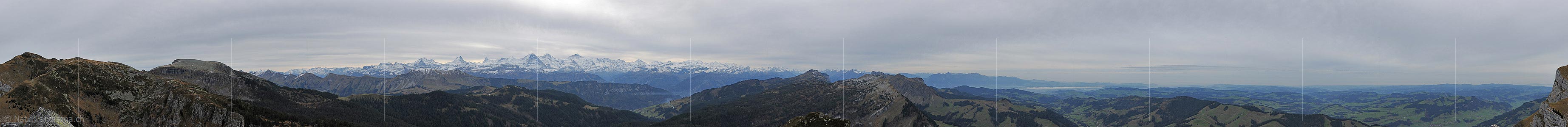 P013890: 360° summit panorama Trogenhorn (Bernese Oberland)