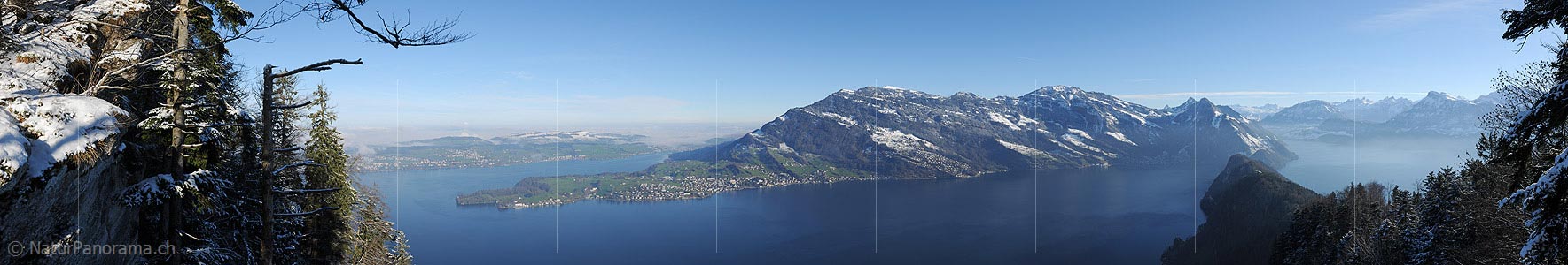 P014117: Panorama photo Rigi and Lake Lucerne from Burgenstock