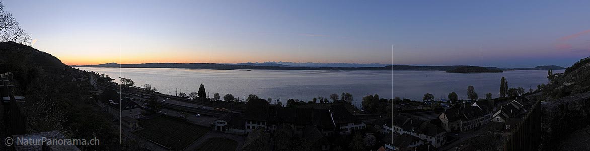 P014362: Panorama Early morning on Lake Biel