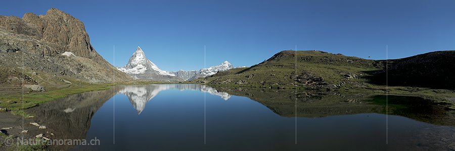P014803: Hochauflösendes Panoramafoto Spiegelung des Matterhorns