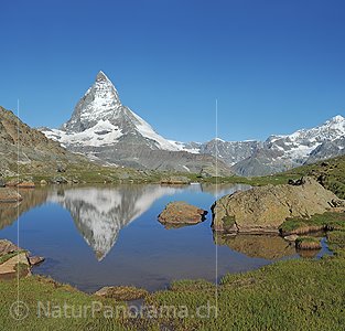 P014805d: Grossfoto Spiegelung des Matterhorns im Riffelsee