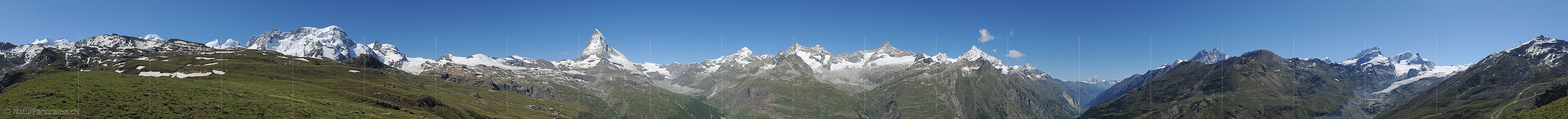 P014807a: 360° Panoramafoto Matterhorn und Zermatter 4000er
