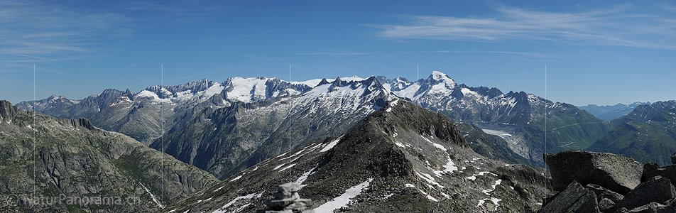 P014830: Panoramafoto Sidelhorn und Galenstock von Westen