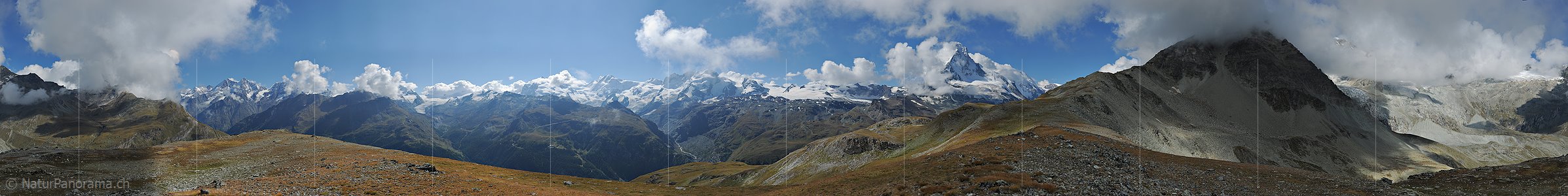 P015072: 360° Panoramafoto Berglandschaft mit Matterhorn (ENTWURF)
