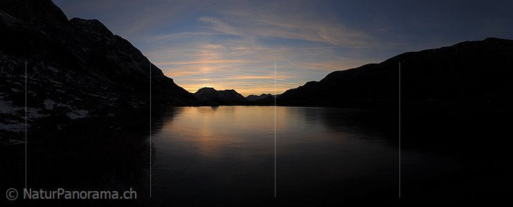 P015337: Panoramabild Spiegelung auf Schwarzeis