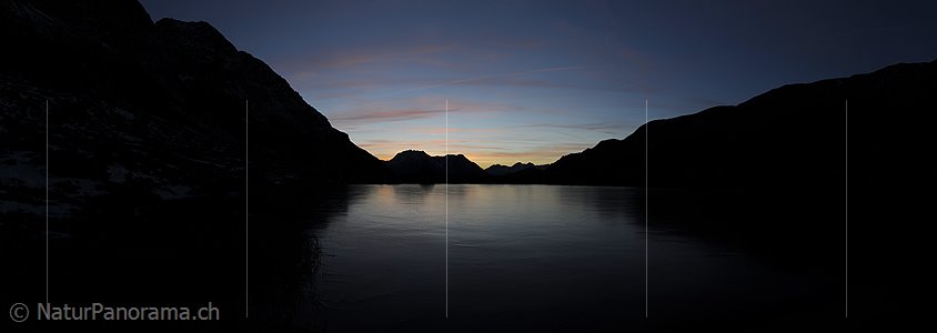 P015340: Panoramafoto Spiegelung auf Schwarzeis