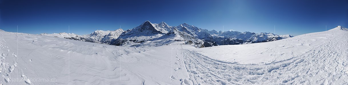 P015757a: Gigapixel-Panoramafoto Berner Alpen mit Eiger, Mönch und Jungfrau im Winter
