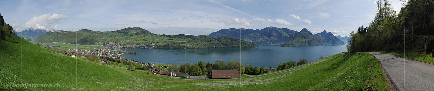 P016073a: Panorama photo Vierwaldstättersee at Buochs/Ennetbürgen