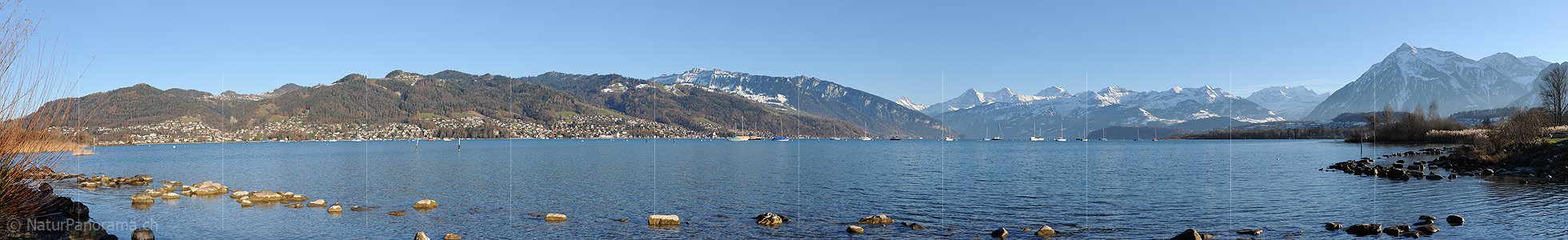 P016332: Panoramafoto Thunersee bei Gwatt