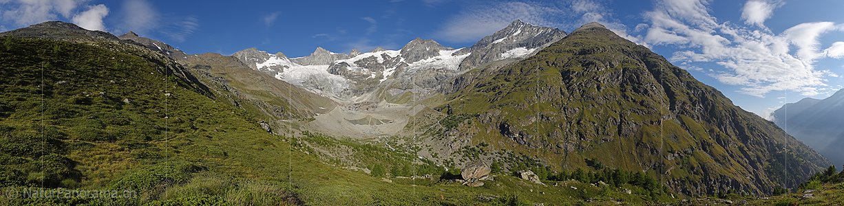 P016531: Panoramafoto Zinalrothorn, Weisshorn und Hohlichtgletscher
