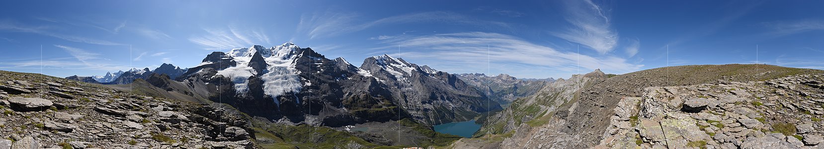 P016617: 360° Panoramafoto Blüemlisalp und Oeschinensee