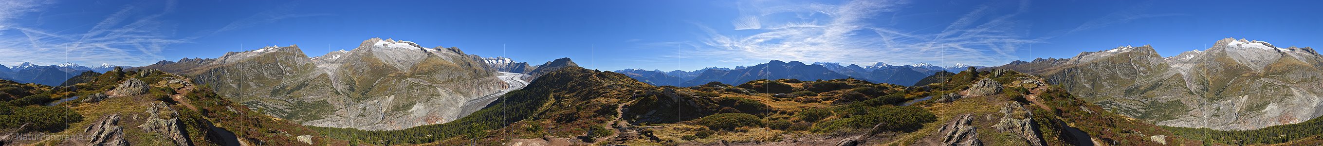 P016887a: Panoramafoto Aletschregion oberhalb Riederalp