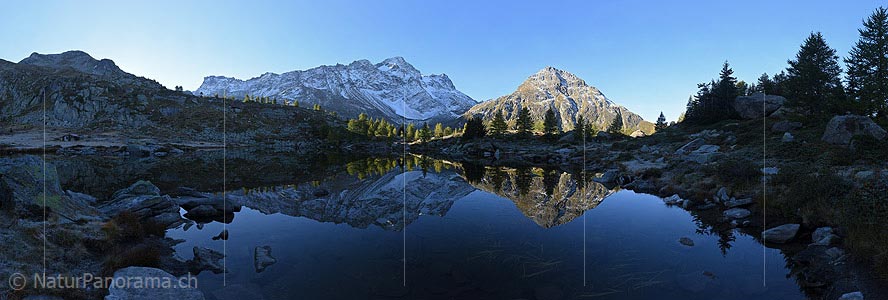 P016902: Gigapixel panoramic photo Perfect reflection in the mountain lake (Early morning)