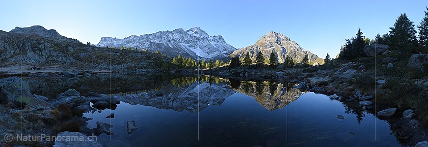 P016902c: Gigapixel-Foto Perfekte Spiegelung in Bergsee (Morgenstimmung)