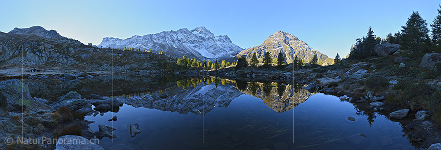 P016902d: Gigapixel photo Perfect reflection in the mountain lake (Early morning)