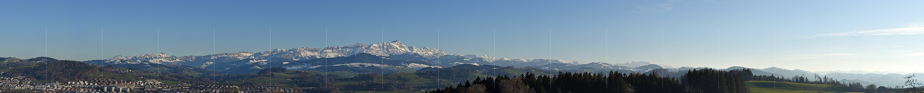 P017536: Gigapixel-Panoramafoto St.Gallen, Alpstein und Säntis