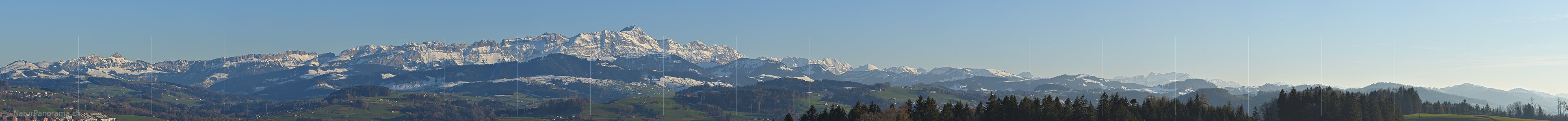 P017536f: Hochaufgelöstes Panoramafoto Alpstein und Säntis