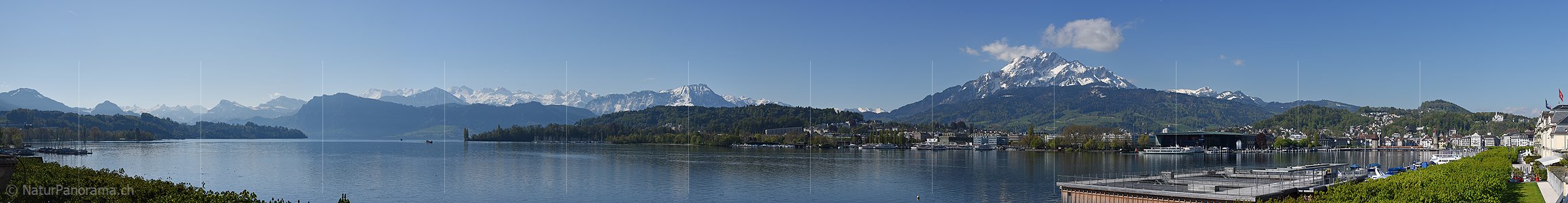 P017591a: Panoramafoto Luzerner Seebecken und Zentralalpen von Luzern