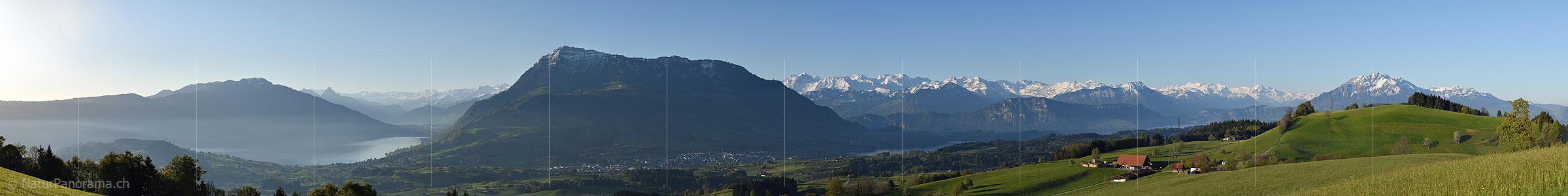 P017616a: Panoramic photo Rigi and Central Switzerland from Rooterberg
