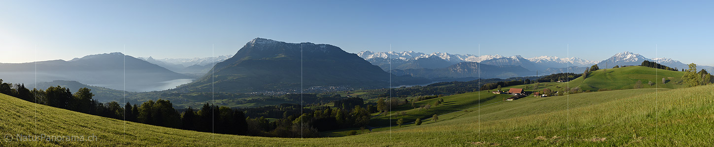 P017616b: Very large panoramic photo Rigi and Central Switzerland from Rooterberg