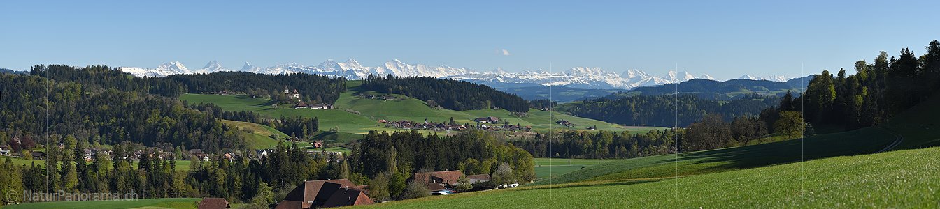 P017661: Alpenpanorama mit Schloss vom Emmental