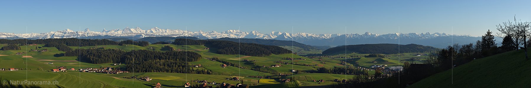 P017682: Panoramafoto Berner Alpen vom Emmental