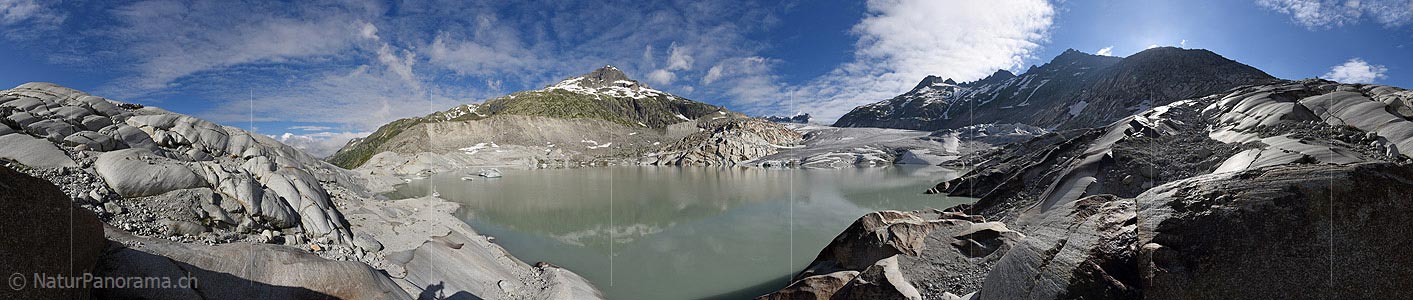 P018086: 360° Panorama photo Rhone glacier (Date 7.2016)