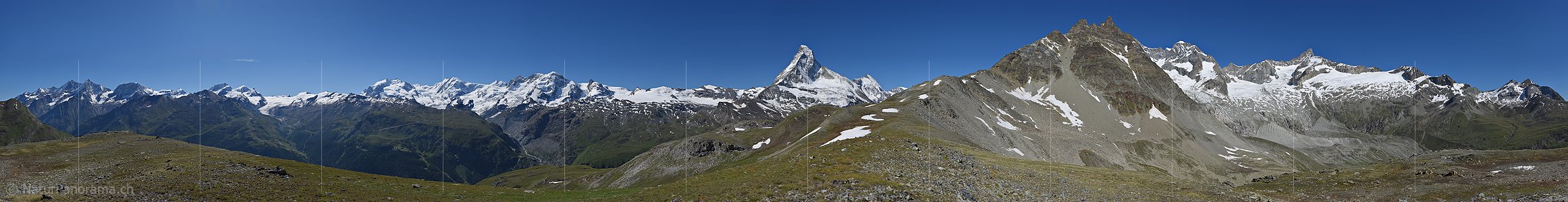 P018193: 360° Gigapixel-Panoramafoto Zermatter Bergwelt mit Matterhorn und Co.