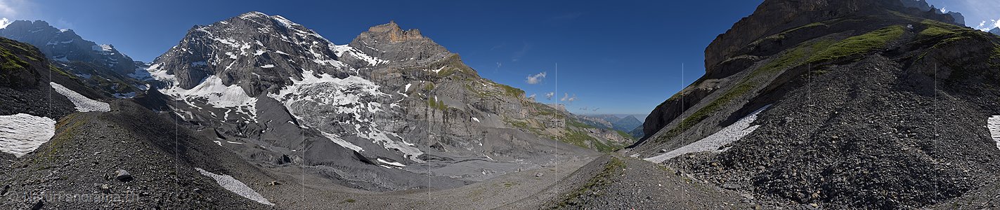 P019924: 360° Panoramafoto Gamchigletscher Übersicht (Stand 6.2017)