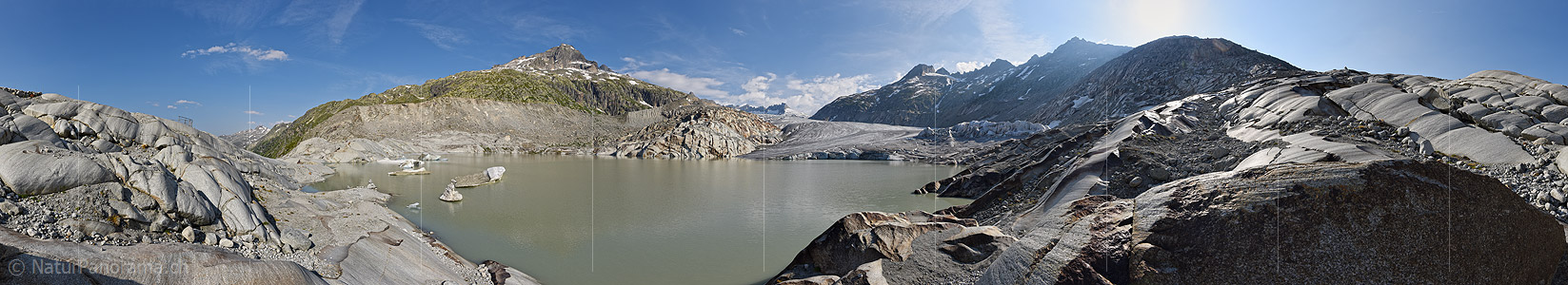 P019958: 360° Panorama photo Rhone glacier (Date 6.2017)
