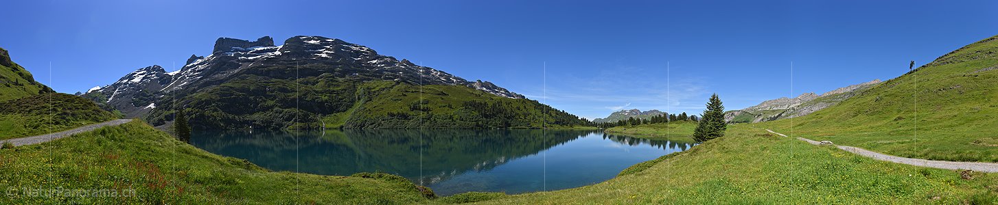 P020006a: Grosses Panoramabild Grüne Berglandschaft am Engstlensee