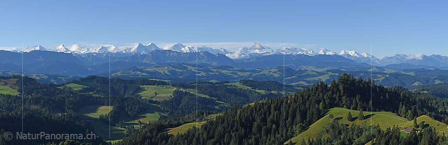 P020031a: Panorama picture Emmental hills and valleys