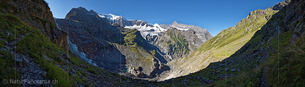 P020441: Panoramafoto Unders Ischmeer vom Einstieg zum Rots Gufer (Stand 8.2017)