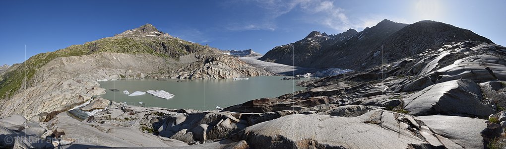 P026443a: Panoramafoto Rhonegletscher (Stand 7.2023)