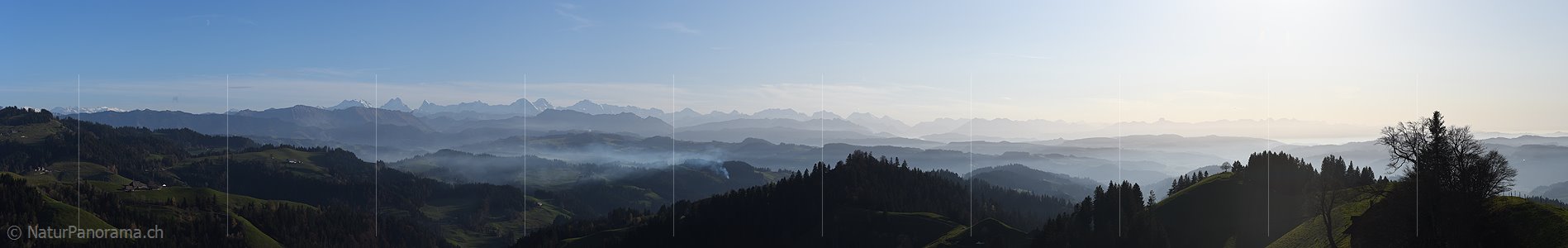 P026871: Panoramabild Emmentaler Hügel und Täler
