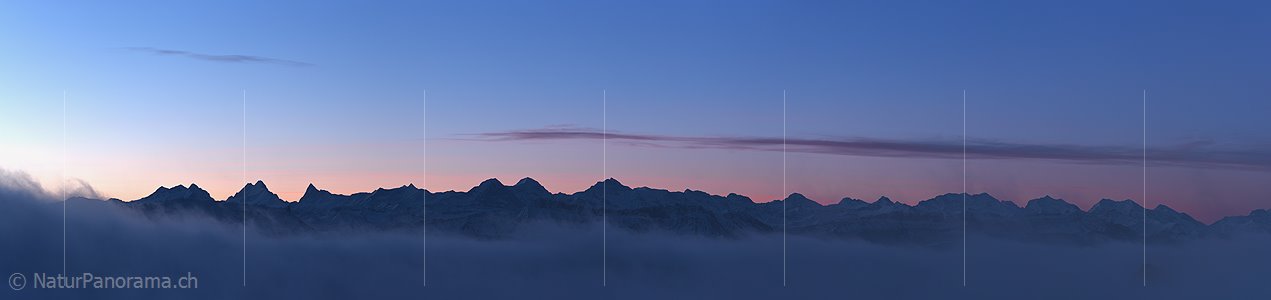 P020764: Panorama photo Morning mood with Bernese Alps and sea of fog