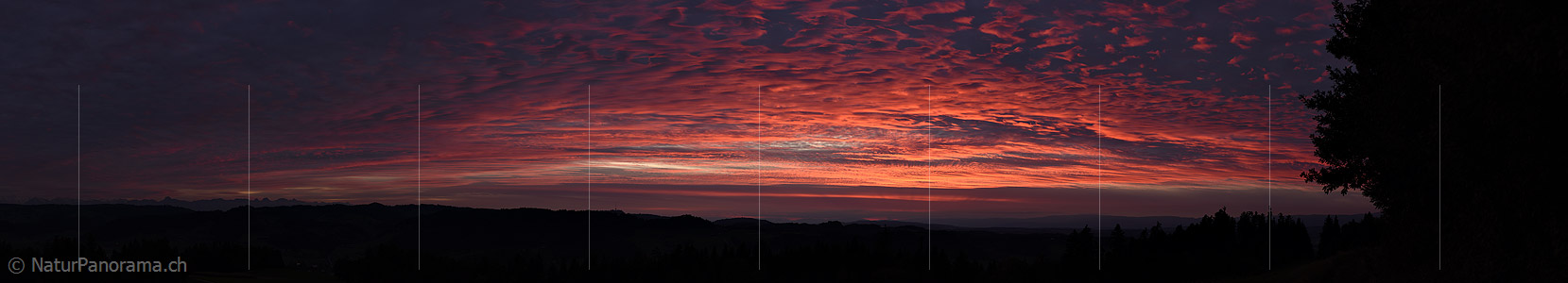 P023823: Panoramafoto Abendstimmung mit kunstvoll geformten Wolken