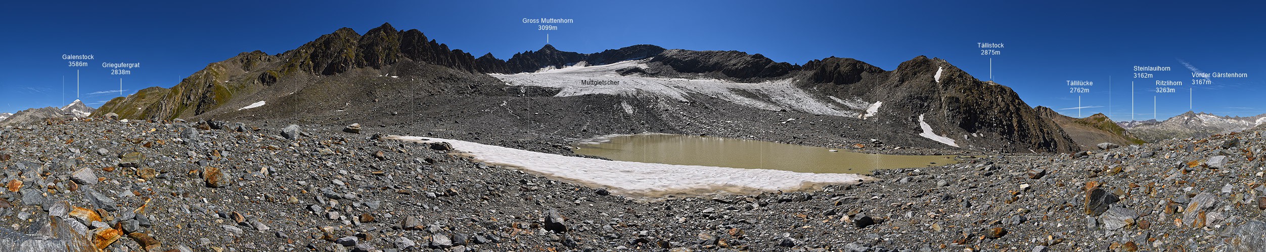P016725: 360° Panoramafoto Muttgletscher (Stand 8.2015)