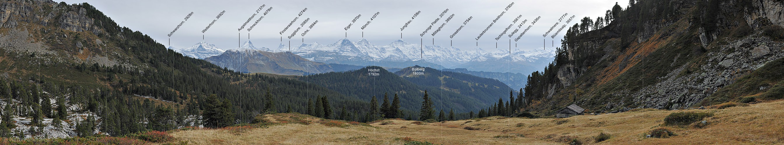 P013903: Gigapixel Panoramafoto Berner Alpen von der Hohgantregion