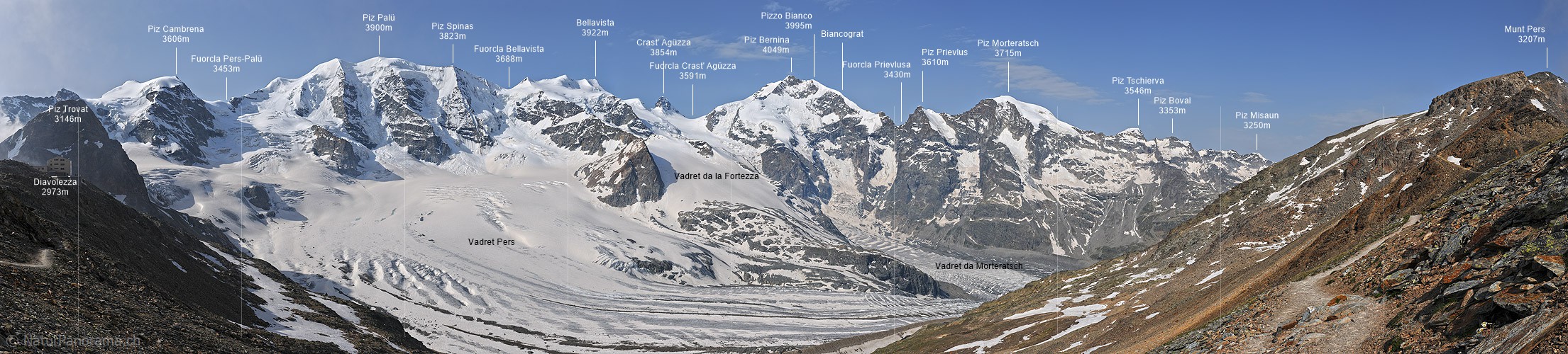 P003742c: Hochauflösendes Panoramafoto Berninagruppe