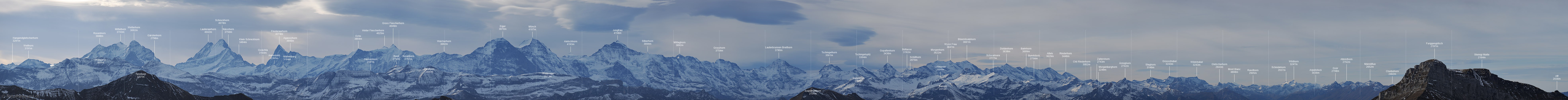 P005806a: Langes Panoramabild Berner Hochalpen