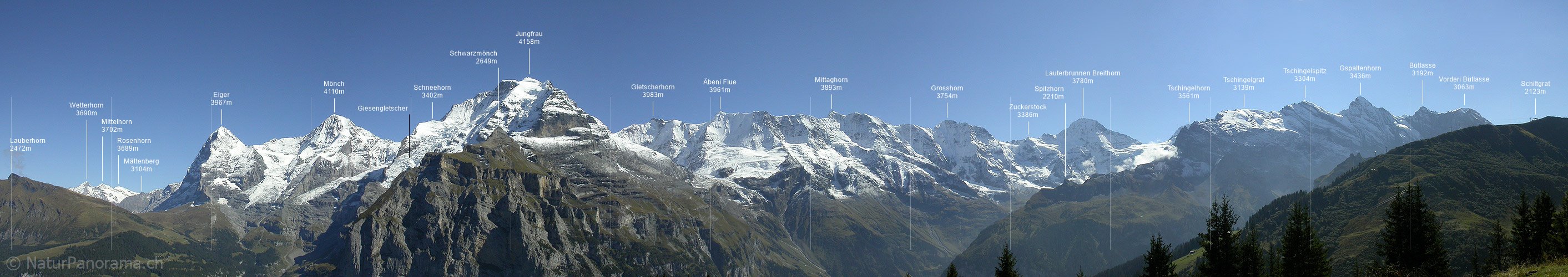 P000034: Panorama Eiger, Mönch und Jungfrau von Mürren