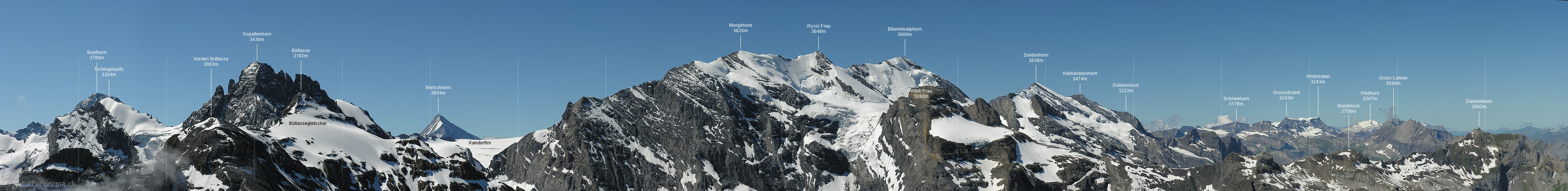 P000280: Panorama Gspaltenhorn, Blüemlisalp, Doldenhorn vom Hundshorn, Berner Oberland