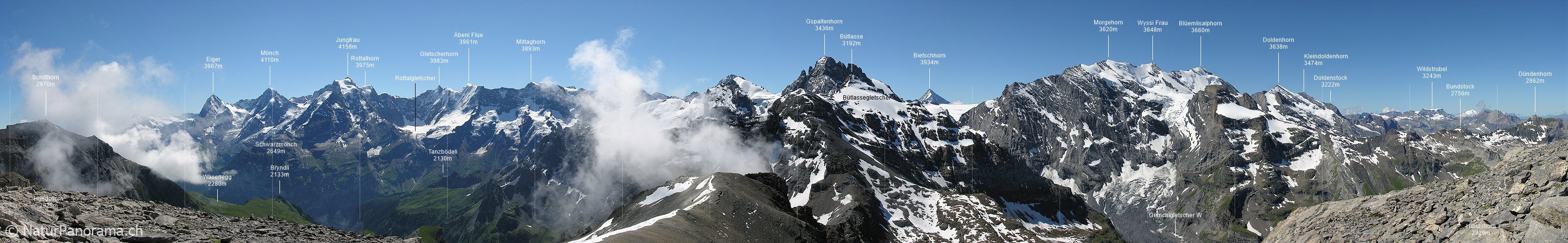 P000281: Gipfelpanorama Hundshorn, Kiental/Mürren, Berner Oberland