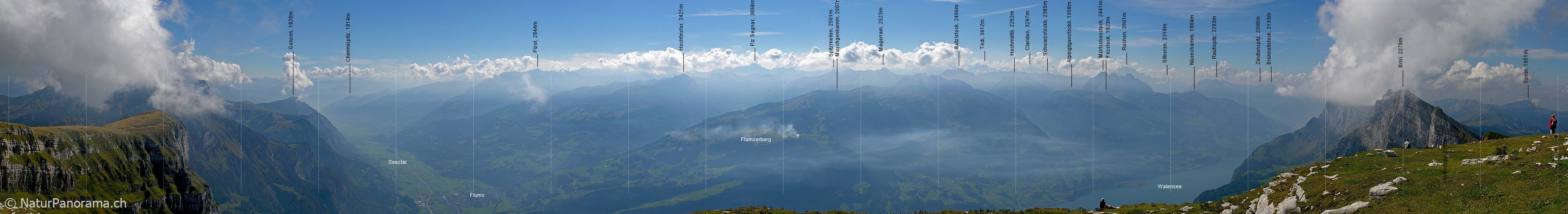 P000464: Panoramabild Churfirsten und Walensee