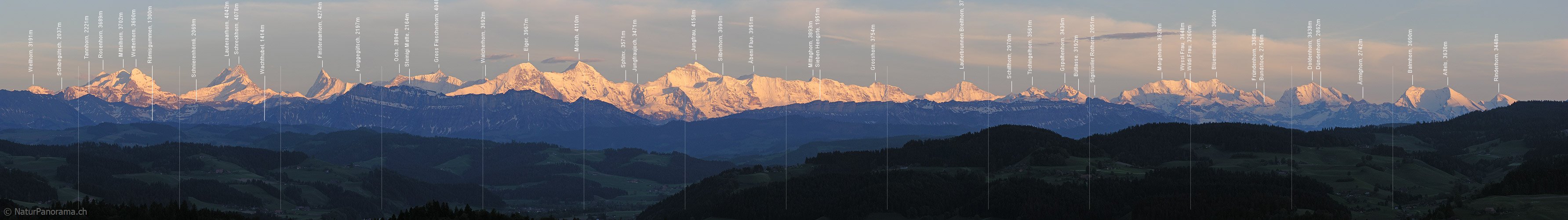 P001153: Panoramafoto Emmental und Berner Alpen
