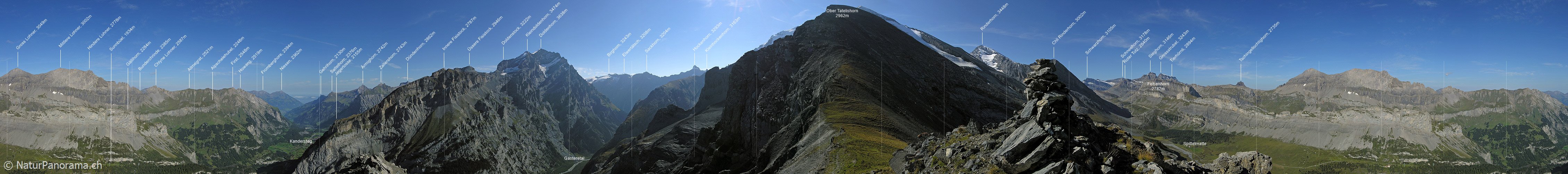 P001371: Gipfelpanorama Unter Tatelishorn, Kandersteg